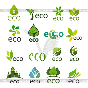 Biggest collection of logos eco - vector image