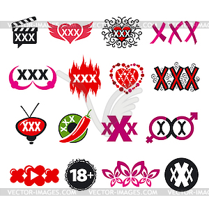 Biggest collection of logos xxx - vector clip art