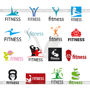 Set of logos fitness and sports - vector clipart