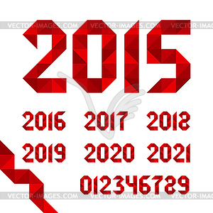 Set of ribbons dates for calendars - vector image