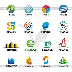 Large collection of of logos Finance - vector clip art