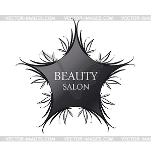 Logo black star for fashion - vector image