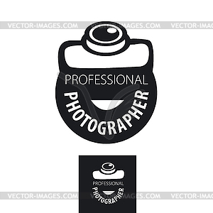 Logo camera for professional photographer - vector image