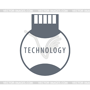 Logo SIM card technology - vector clipart