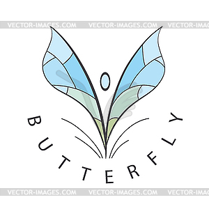 Логотип синие крылья развивать - рисунок в векторном формате