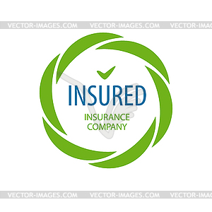 Abstract logo Insurance company - vector image