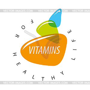 Abstract logo colored vitamins - vector clip art