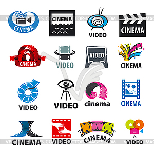 Large set of logos for video production - vector clip art