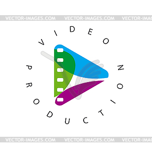 Logo abstract play button - vector clipart