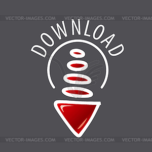 Logo arrow for data transfer - vector image