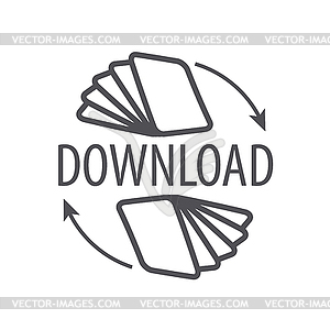 Logo file folder download - vector image