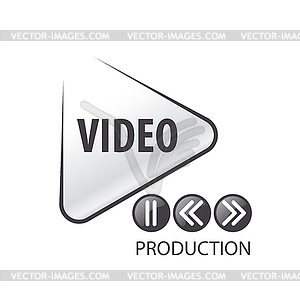 Logo in form of play button - vector clip art