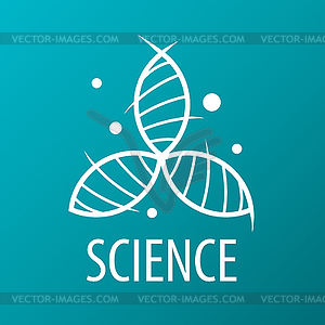 DNA logo in form of flower - vector image