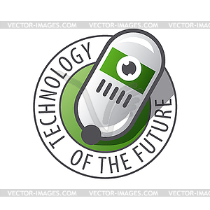 Round logo Robot Technology - vector clipart