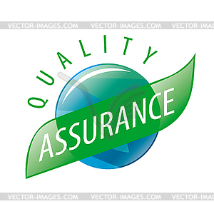 Round logo quality assurance - vector image