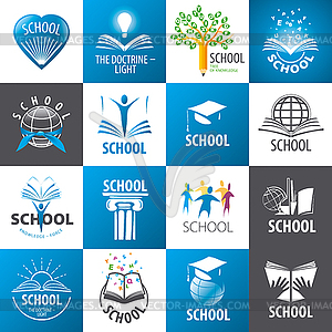 Large collection of logos School - vector clipart / vector image