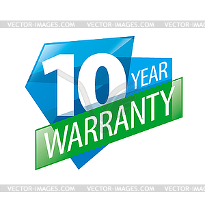 Logo 10 years warranty - vector clipart / vector image