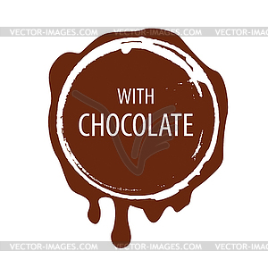 Логотип Шоколад печати для этикеток - клипарт в векторном виде
