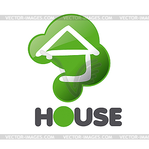 Logo House in sign issue - vector clip art