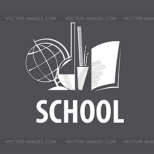 Logo accessories for studies in school - vector clipart