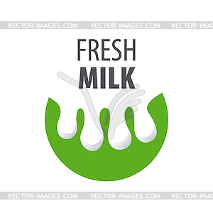 Logo drops of milk in form of udder - vector clipart