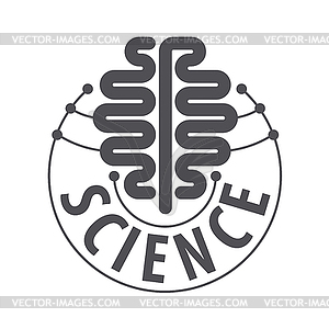 Логотип в виде мозговой чип - изображение векторного клипарта