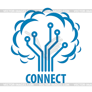 Logo to connect to network tree - vector clip art