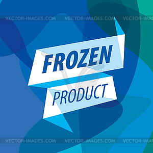 Abstract logo for frozen foods in form of tape - stock vector clipart