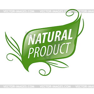 Абстрактный логотип растительных продуктов - векторный эскиз