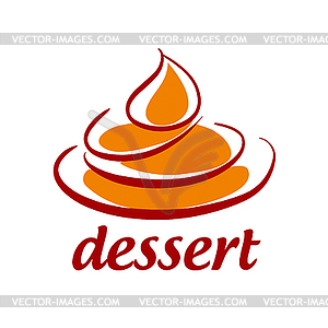 Abstract logo sweet dessert - vector image