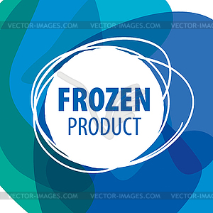 Круглый абстрактный логотип для замороженных продуктов - векторная иллюстрация