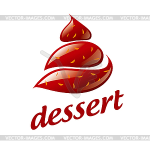 Logo chocolate ice cream - vector image