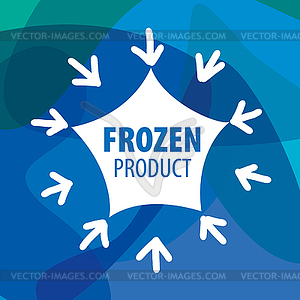 Logo for frozen foods in form of stars and - royalty-free vector image