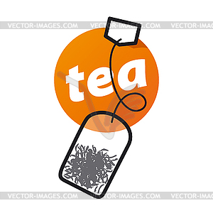 Logo round tea bag - vector clipart