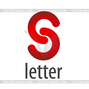 Abstract red logo letter S - vector image