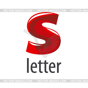Abstract logo red letter S - vector image
