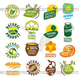 Biggest collection of logos natural product - vector EPS clipart