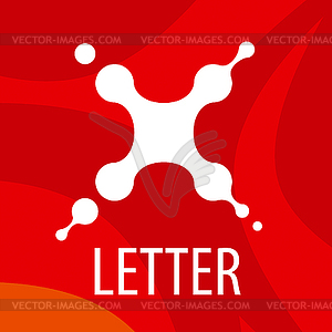 Tech Abstract logo letter X - vector image