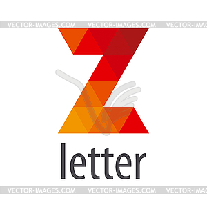 Логотип абстрактный Письмо Z цветных элементов - векторный клипарт