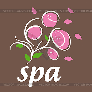 Logo flowers for spa salon - vector image