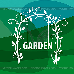 Logo swing of vegetable pattern - vector clip art