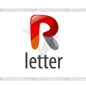 Abstract logo cartoon letter R - vector clipart