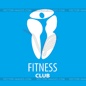 Abstract logo figure of girl for fitness club - vector EPS clipart