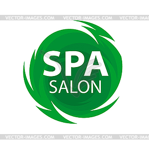 Round abstract logo for Spa salon - vector clipart