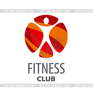 Round logo for fitness center - vector EPS clipart