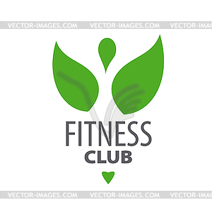 Abstract green logo for fitness club - vector image