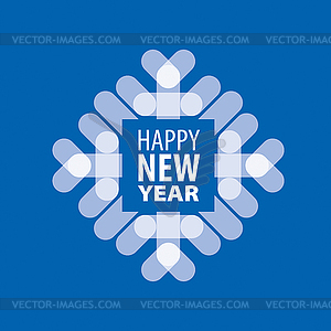 Abstract snowflakes on blue background - vector clipart