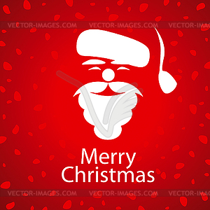 Logo Santa Claus on red background - royalty-free vector image
