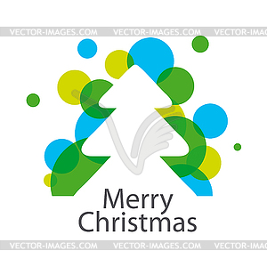 Logo abstract Christmas tree - vector clip art