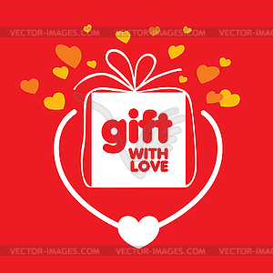 Logo for gifts - color vector clipart